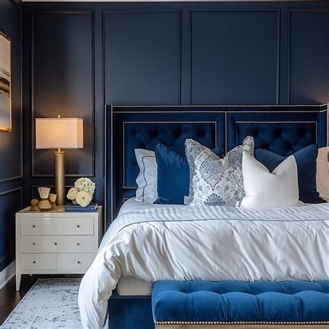 Blue Headboard Bedroom