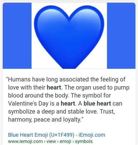 blue heart emoji meaning