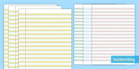 Blue Highlighted Paper 6 Lines