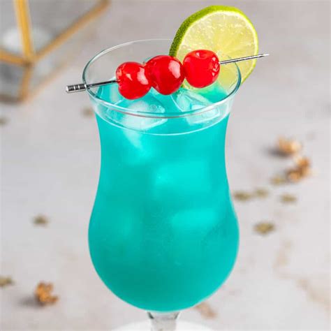 Blue Hurricane Mixed Drinks