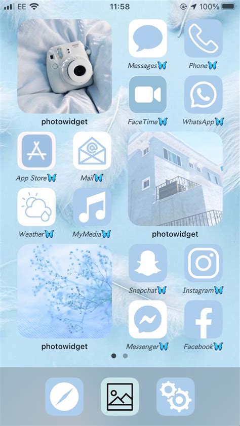 Blue Iphone Home Screen