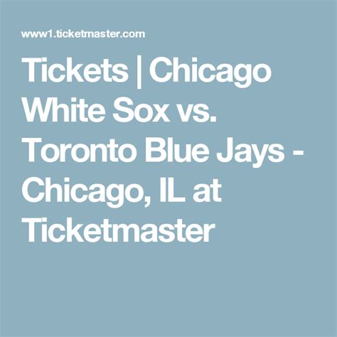 blue jays vs white sox tickets