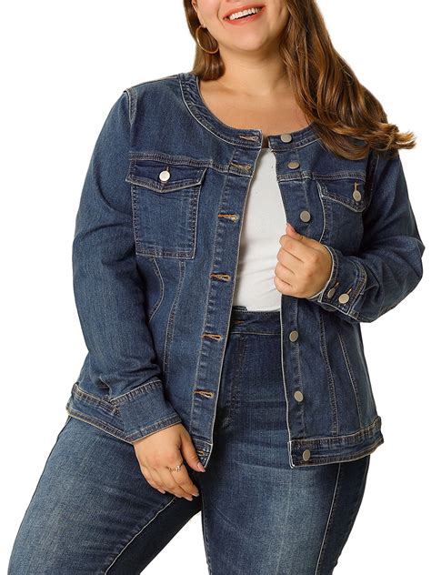 blue jean jackets plus size