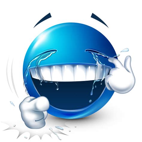 blue laughing emoji png