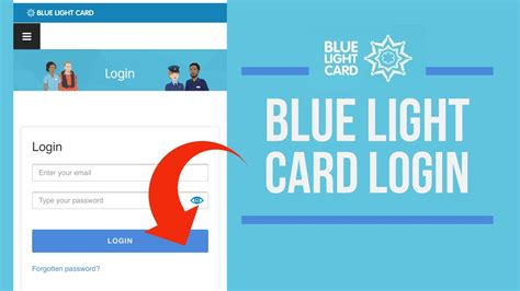 blue light card login