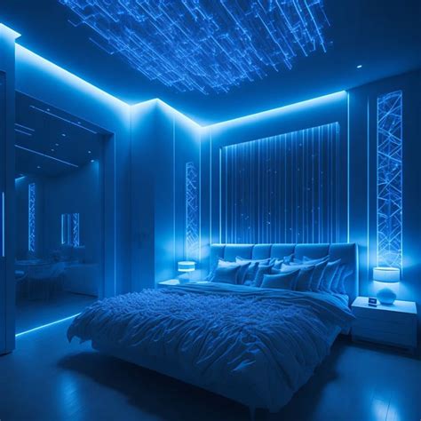 Blue Lighting Bedroom