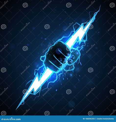 Blue Lightning Bolt Drawing