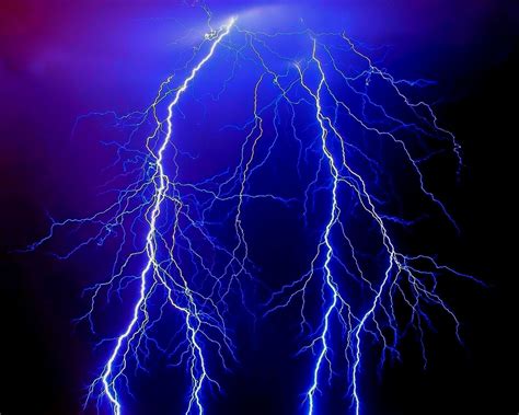 Blue Lightning Wallpaper WallpaperSafari