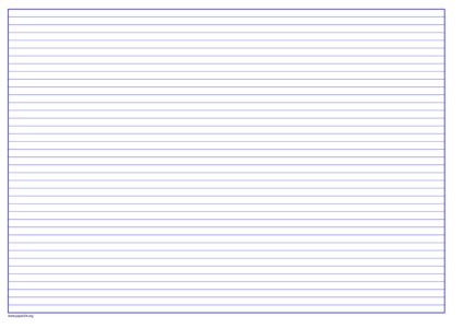 Blue Lined Paper Landscape Pdf