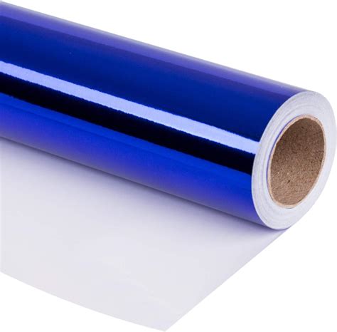 blue metallic wrapping paper