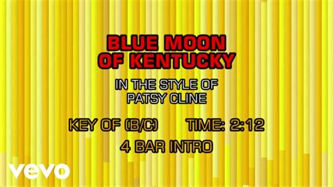 blue moon of ky karaoke