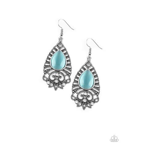 blue moonstone paparazzi earrings