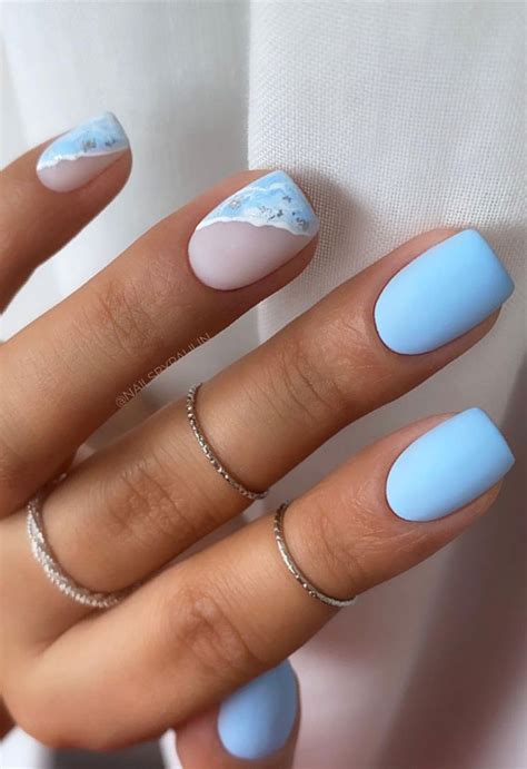 blue nail designs summer