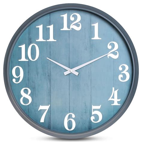 Blue Outdoor Wall Clock