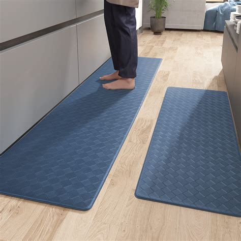Blue Padded Kitchen Mat