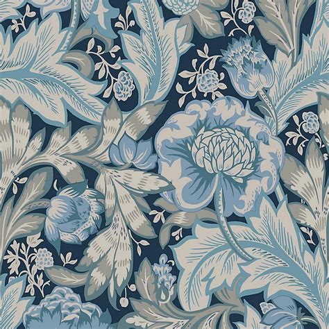 Blue Patterned Wallpaper B&Q