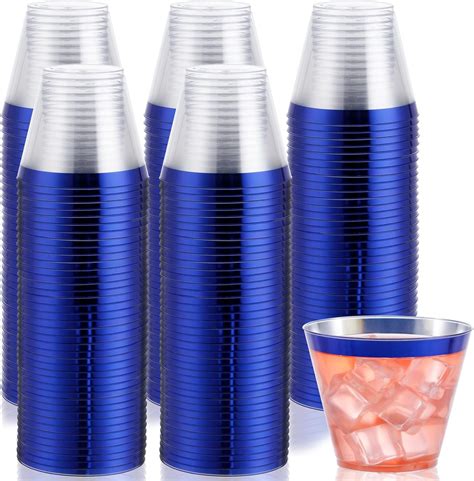 Blue Plastic Disposable Cups