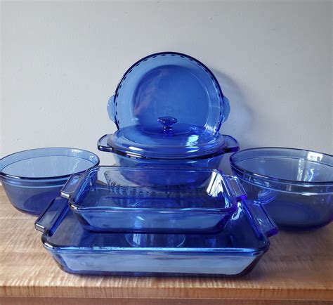 blue pyrex