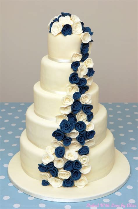 blue rose cake decorations