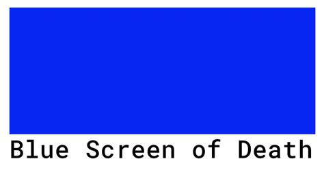 blue screen color code