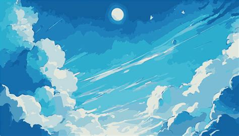 Blue Sky Background Drawing