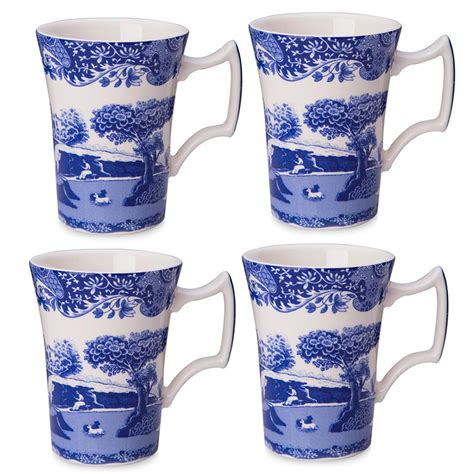 blue spode coffee mugs