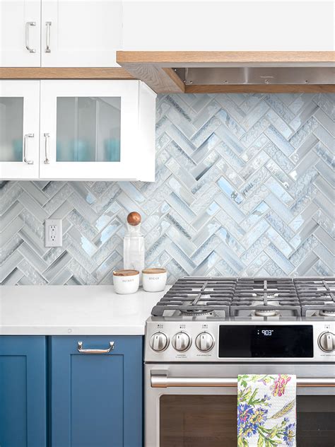 Blue Tile Backsplash For Kitchen