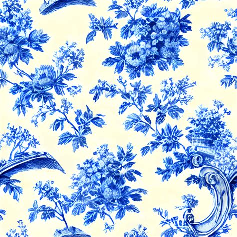 Blue Toile Pattern