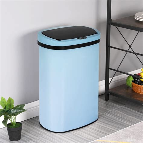 Blue Trash Can For Kitchen