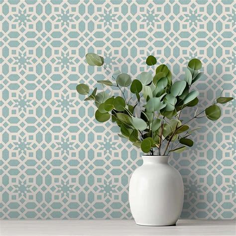 Blue Trellis Wallpaper Uk