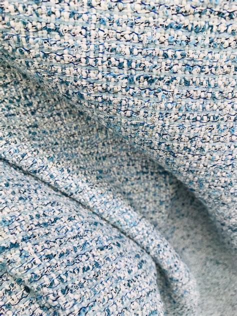 blue tweed upholstery fabric