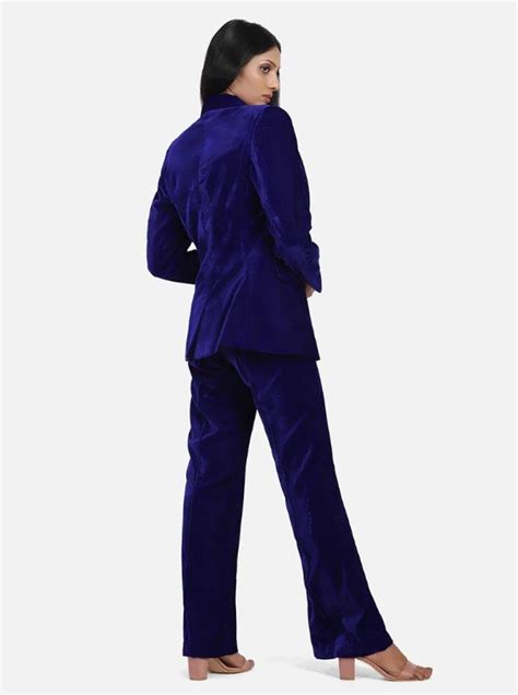 Blue Velvet Trouser Suit
