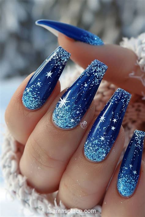 Trend Alert: Stunning Blue Winter Nail Designs