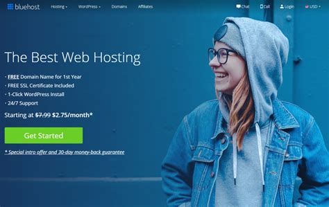 bluehost hosting options