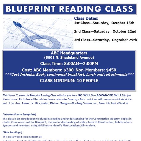 blueprint reading class