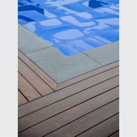 Bluestone coping around pool is slip resistant