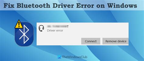 Bluetooth Adapter Driver Error