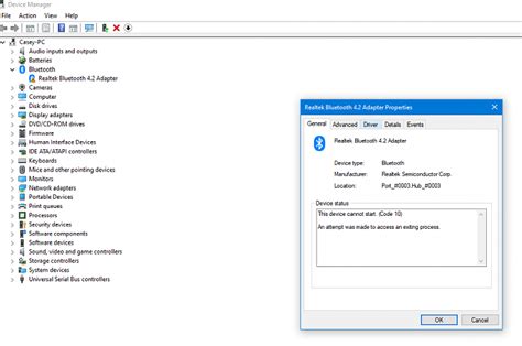 Bluetooth Hid Device Driver Error