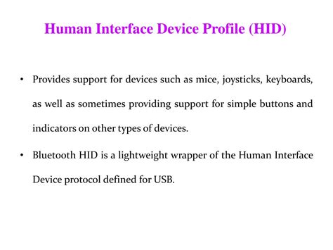 Bluetooth Human Interface Device Profile