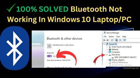 bluetooth in laptop not working