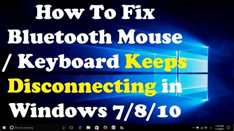 Bluetooth Keyboard And Mouse Disconnecting