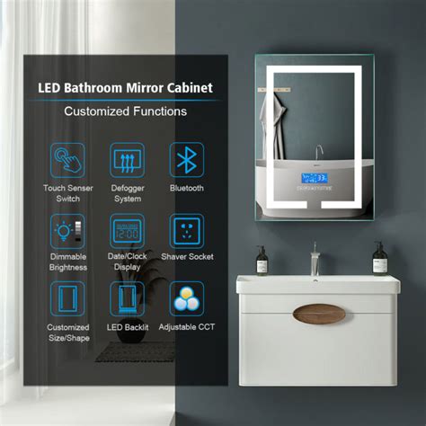 Bluetooth Mirror Bathroom Cabinets