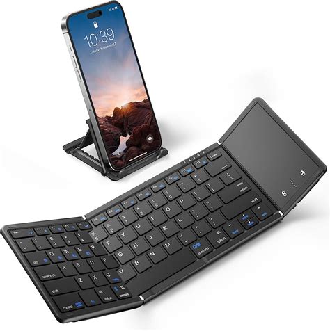 SrossTEC Bluetooth Keyboard with Touchpad, QWERTY Layout Wireless Tablet Keyboards Compatible