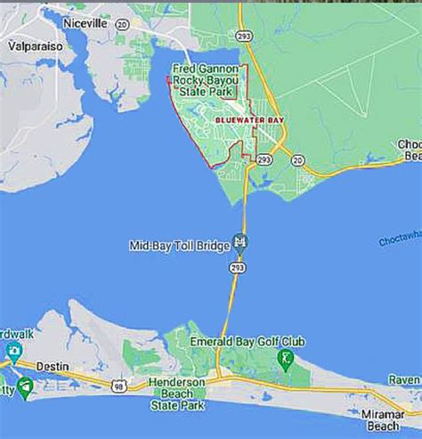 bluewater bay florida map