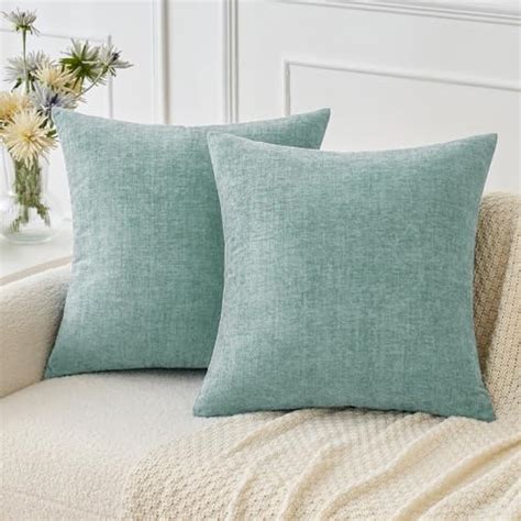 Bluish Green Throw Pillows