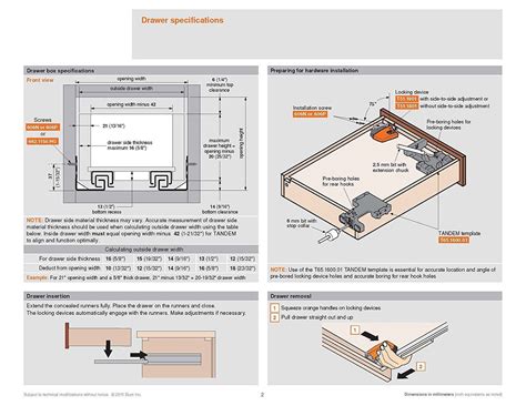 Blum Tandem Drawer Slides Installation Instructions