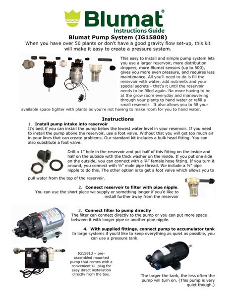 Blumat Classic Instructions