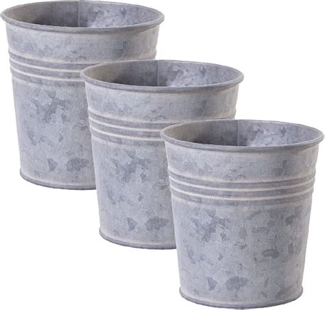 10 Blumenübertöpfe, Blech, Kannen, Blumentöpfe, für Zimmerpflanze in