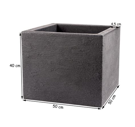 PLASTKON Blumentopf Quattro 50x50 cm braun