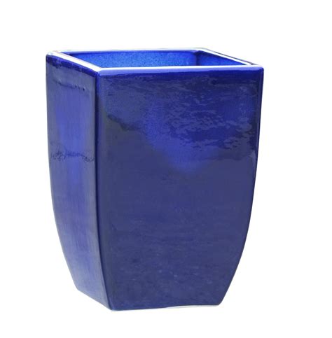 Blumentopf Blau Karo Dekor Haptisch BLOOMINGVILLE Kaufen